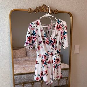 Francesca's Floral Romper
